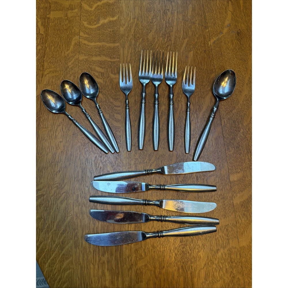14 Pc Reed & Barton PERTH Reba Craft Stainless Flatware Set
